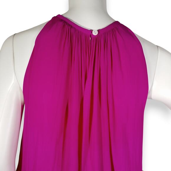 Ramy Brook Hot Pink Sleeveless Blouson Mini Dress Size Medium - Picture 4 of 7